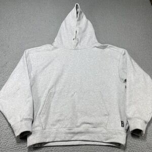 ASRV Hoodie Mens Medium Gray Snap Hood Relaxed Fit Fleece Sweatshirt DSG-0648